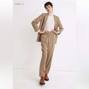 Madewell Huston Pull-on Tapered Pants in Zander Gingham Plaid Cuffed Small